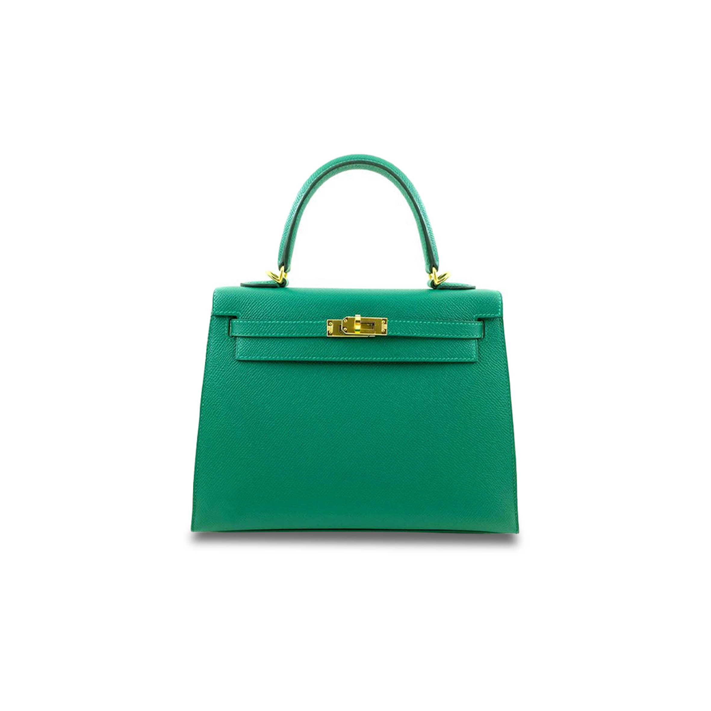 HERMÈS EPSOM KELLY SELLIER 25 VERT VERTIGO (25*17*7cm) 